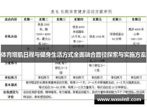 体育增肌日程与健身生活方式全面融合路径探索与实施方案